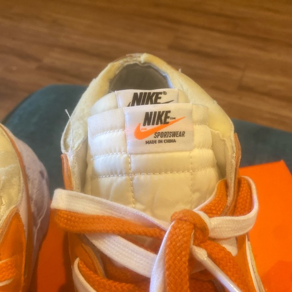 Nike Blazer Low Sacai Men USD12 White Magma Orange - Picture 11 of 16